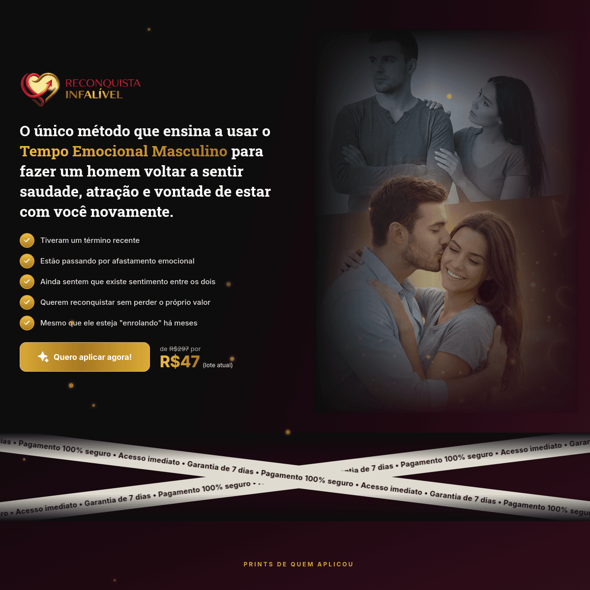 Página inicial do projeto Reconquista Infalível