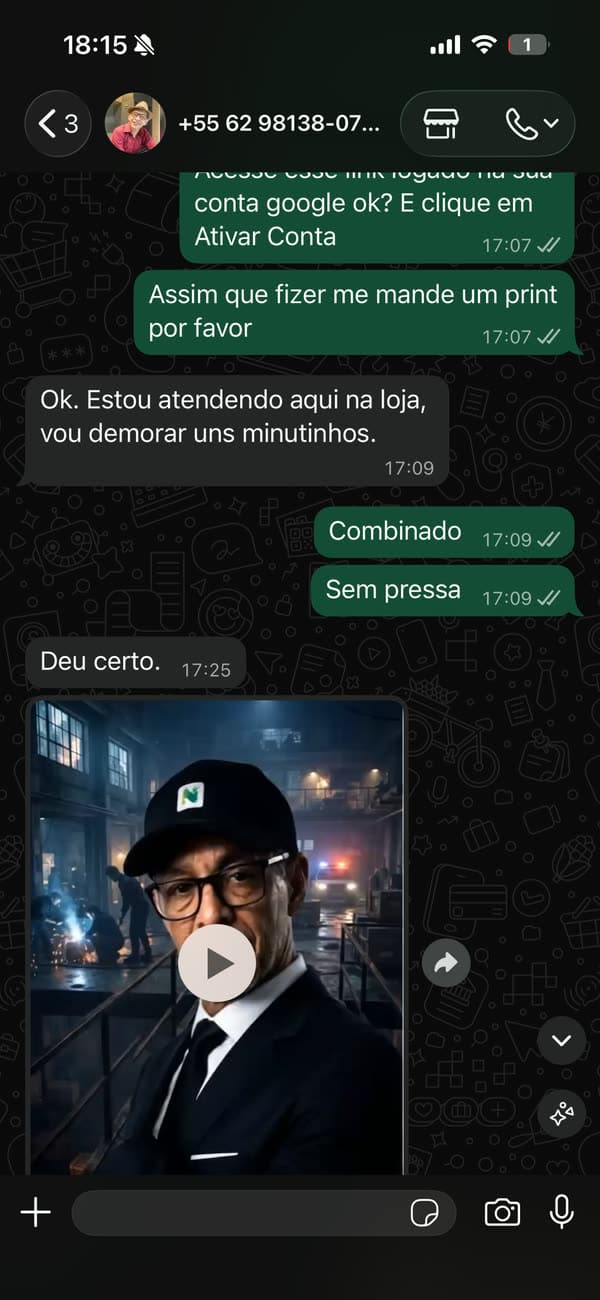 Testimonio 12: cliente mostrando la activación completada de Google AI Pro