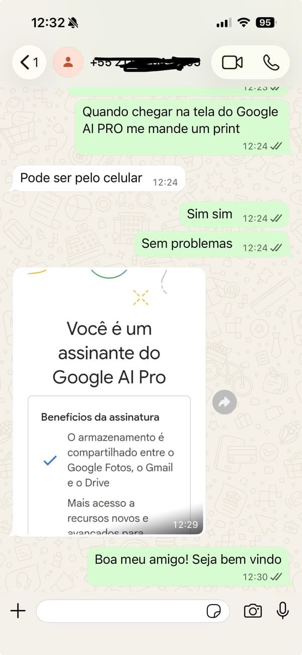 Testimonio 41: cliente mostrando la activación completada de Google AI Pro